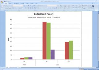 Visual Report - Budget Work Chart